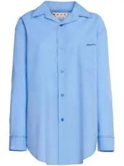 Embroidered Cotton Shirt Irish Blue - MARNI - BALAAN 2