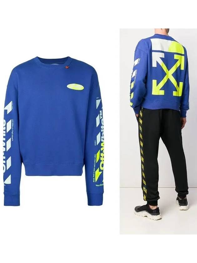 arrow printing sweatshirt blue - OFF WHITE - BALAAN 2