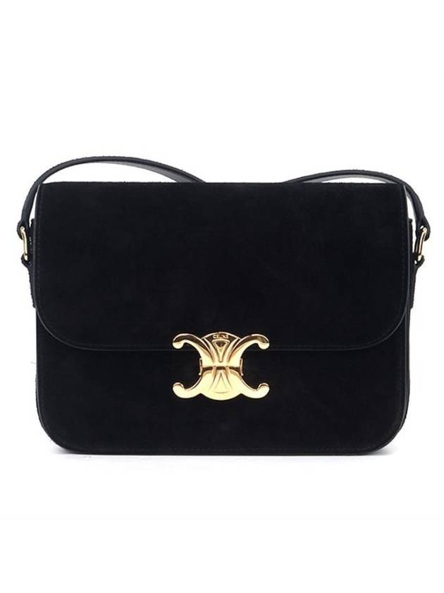 Claude Shiny Calfskin Shoulder Bag Black - CELINE - BALAAN 1