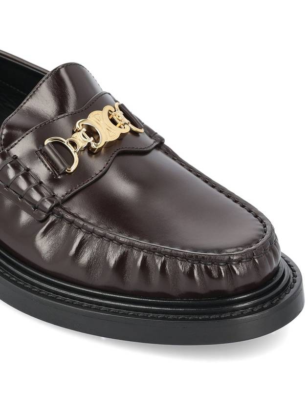 Universite Triomphe Chain Polished Bull Loafer Dark Brown - CELINE - BALAAN 5