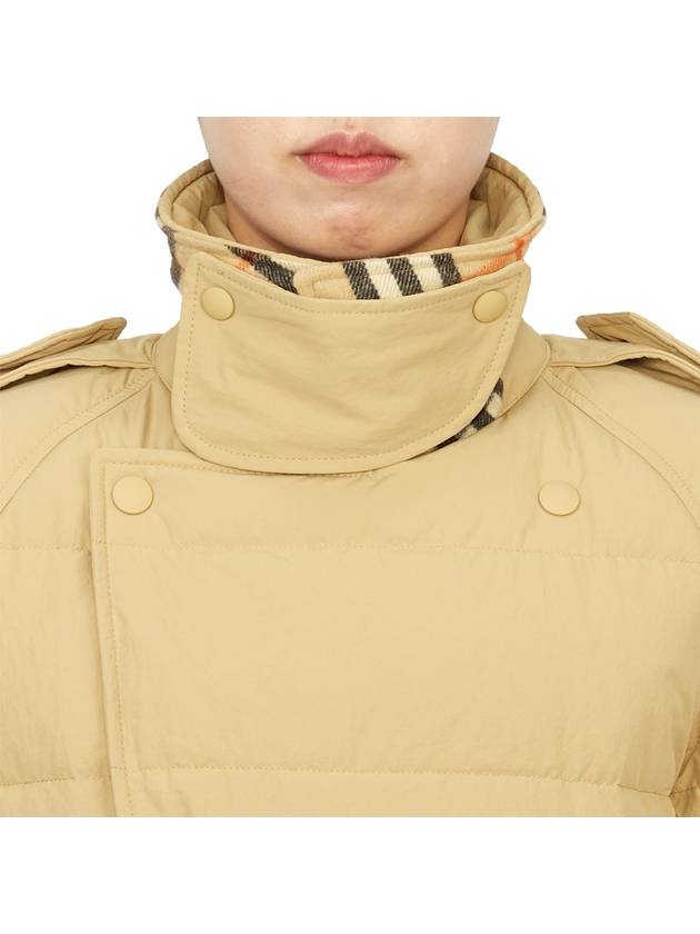 Double Breasted Mid Length Down Padded Beige - BURBERRY - BALAAN 8