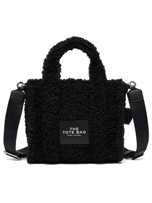 The Teddy Logo Patch Small Tote Bag Black - MARC JACOBS - BALAAN 2