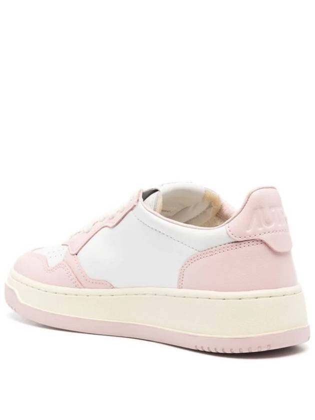 Medalist Bicolor Leather Low Top Sneakers White Pink - AUTRY - BALAAN 4