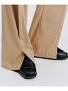 Rivet wide flare banding slacks beige - S SY - BALAAN 7