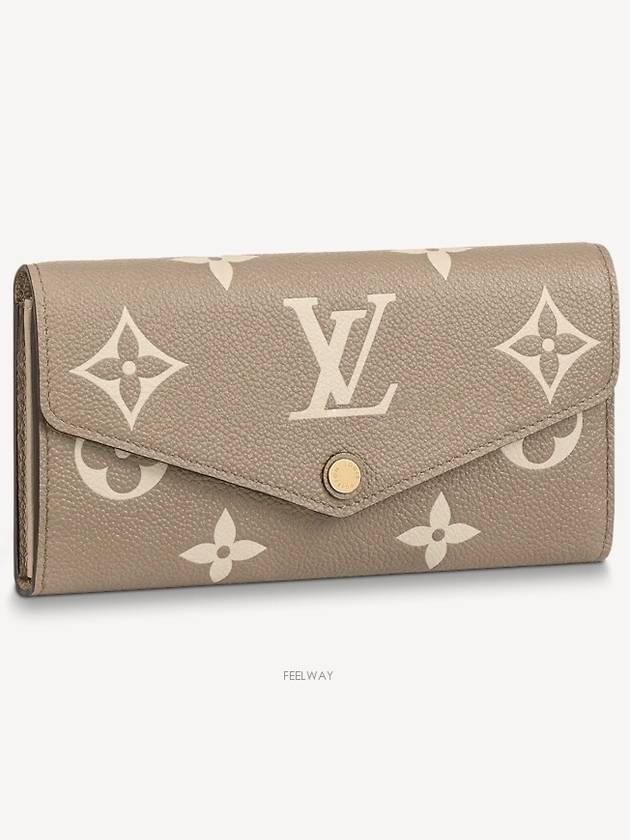 Sarah Monogram Empreinte Long Wallet Brown - LOUIS VUITTON - BALAAN 2