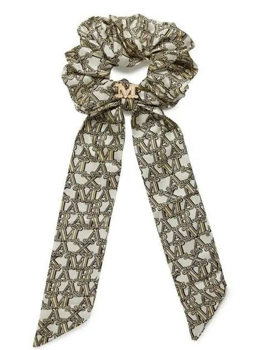 Intrend Logo Silk Scarf Scrunchy Yellow - MAX MARA - BALAAN 1