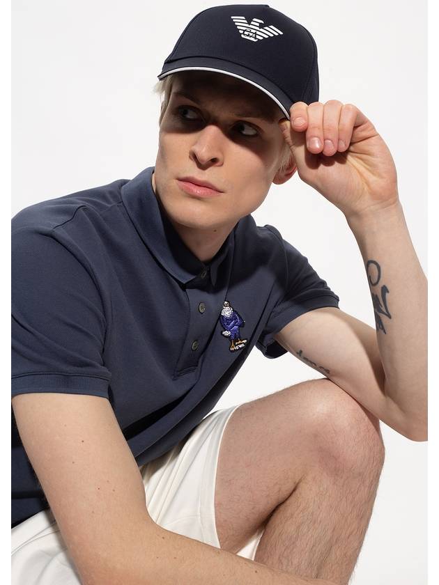 Eagle Logo Ball Cap Navy - EMPORIO ARMANI - BALAAN 3