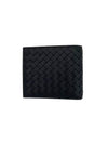 Intrecciato Weaving Half Wallet Black - BOTTEGA VENETA - BALAAN 6