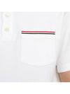 RWB Pocket Interlock Cotton Short Sleeve Polo Shirt White - THOM BROWNE - BALAAN 9