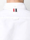 Oxford Grosgrain Placket Cotton Long Sleeve Shirt White - THOM BROWNE - BALAAN 4