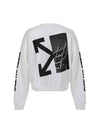 Split Arrow Logo Sweatshirt White - OFF WHITE - BALAAN.