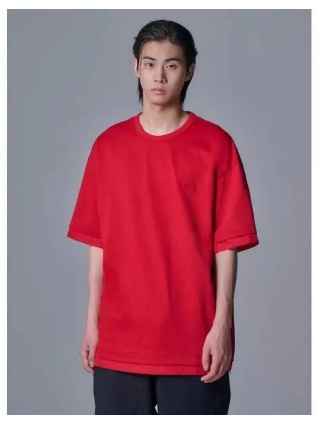 Cotton nylon color combination short sleeve red domestic product GM0024050250332 - JUUN.J - BALAAN 1