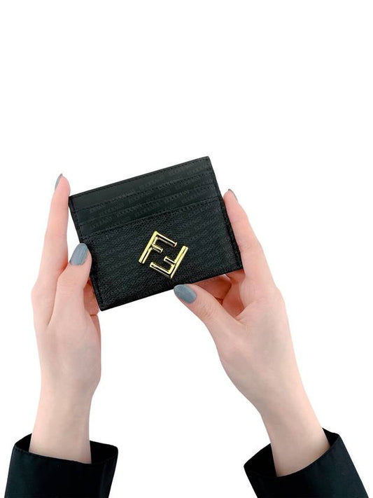 Logo Diamond Card Wallet Black - FENDI - BALAAN 2