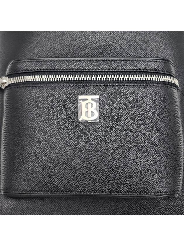 Logo Grained Leather Cross Bag Black - BURBERRY - BALAAN 11