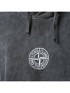 Logo Print Felpa Hoodie Black - STONE ISLAND - BALAAN 6