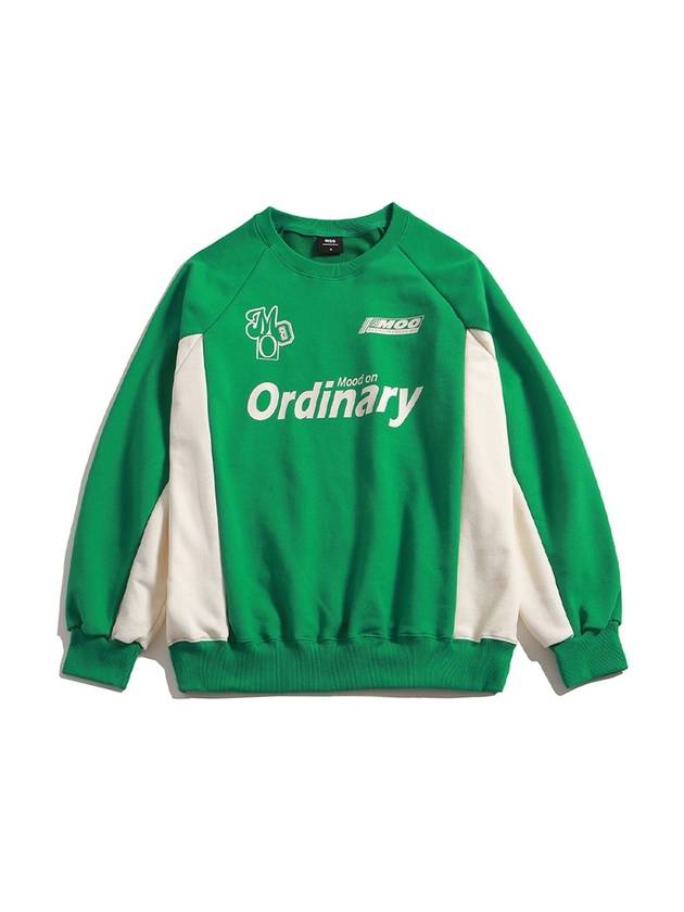 Overfit side cutting uniform sweatshirtgreen - MOO - BALAAN 1