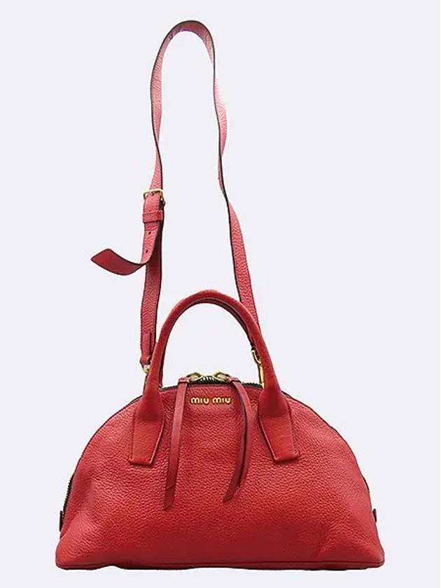 Red color gold logo leather 2WAY - MIU MIU - BALAAN 2