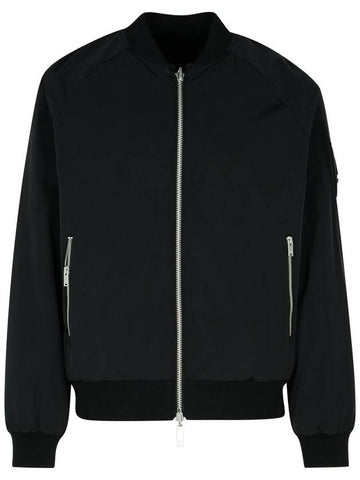 Moose Knuckles 'Bunny' Black Polyester Bomber Jacket - MOOSE KNUCKLES - BALAAN 1