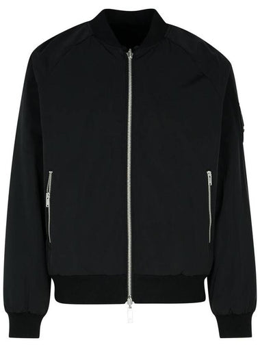 Moose Knuckles 'Bunny' Black Polyester Bomber Jacket - MOOSE KNUCKLES - BALAAN 1