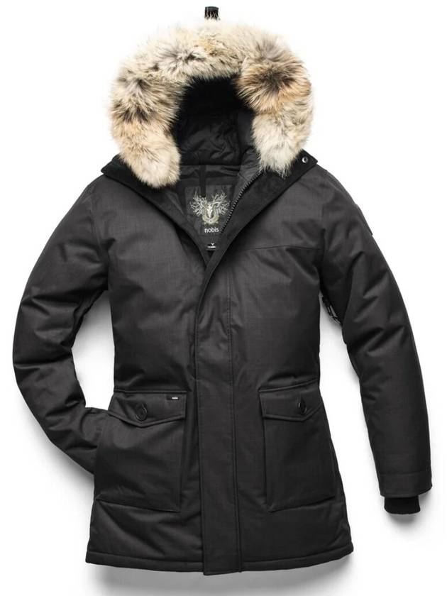 Yves Hooded Fur Padded Parka Black - NOBIS - BALAAN 6