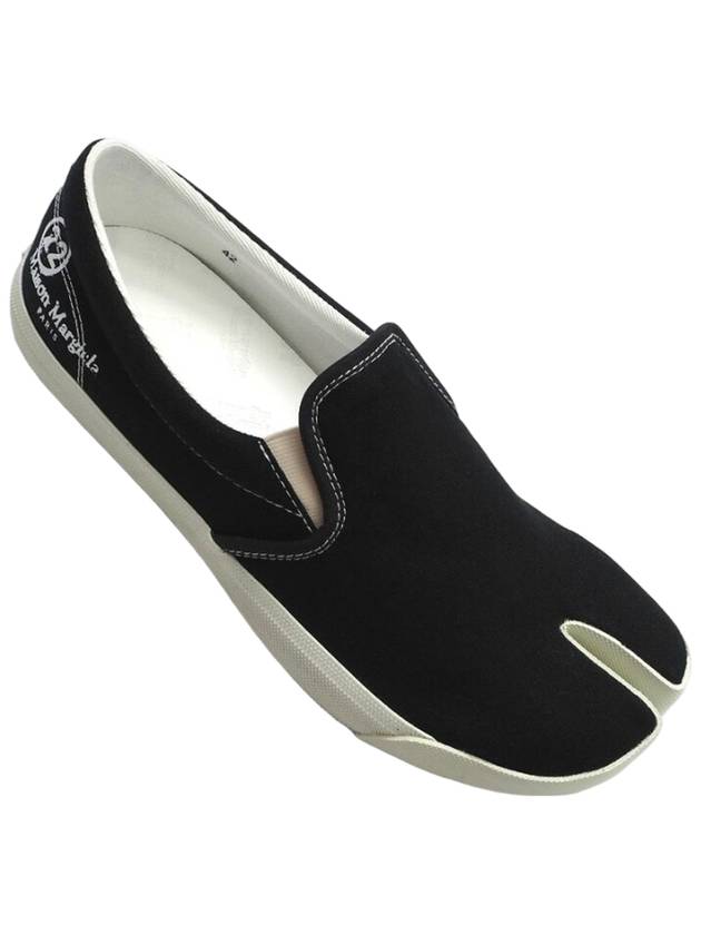 Men's Logo Stitch Tabi Slip-On Black - MAISON MARGIELA - BALAAN 3