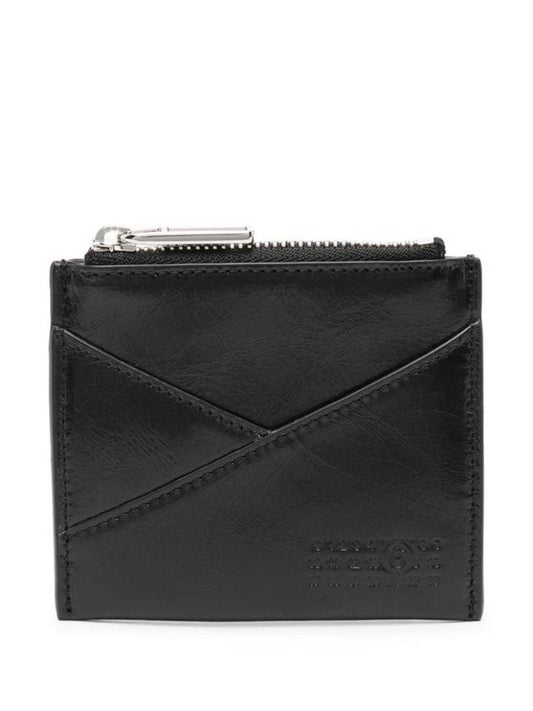 Japanese 6 Leather Card Wallet Black - MAISON MARGIELA - BALAAN 1