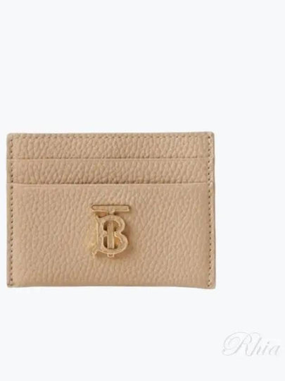 TB Grainy Leather Card Wallet Haute Beige - BURBERRY - BALAAN 2