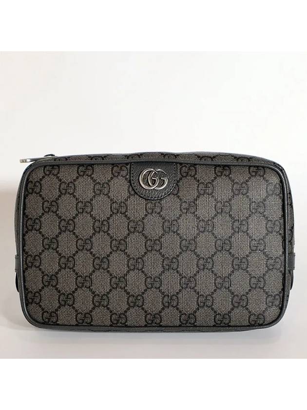 Ophidia GG Cosmetic Pouch Grey Black - GUCCI - BALAAN 3