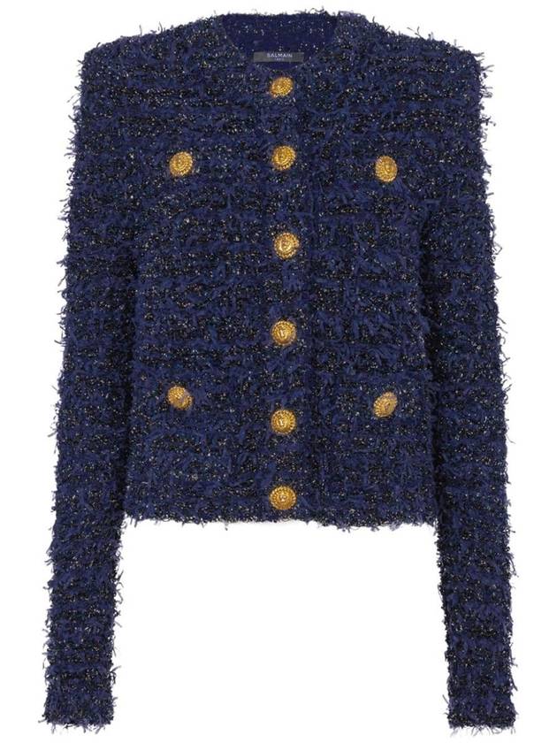 Balmain Tweed Jacket With Pockets - BALMAIN - BALAAN 1