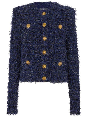 Balmain Tweed Jacket With Pockets - BALMAIN - BALAAN 1