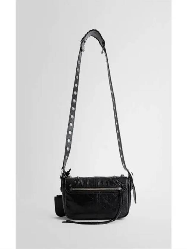 Zipper Stud Arena Lambskin Shoulder Bag Black - BALENCIAGA - BALAAN 8