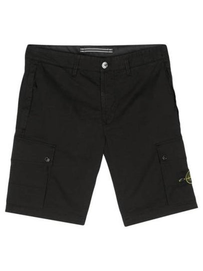 Wappen Cargo Bermuda Shorts Black - STONE ISLAND - BALAAN 2