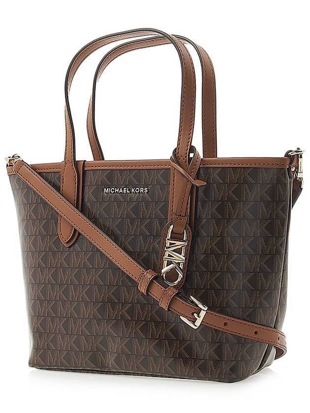 Eliza Extra Small Logo Tote Bag Brown - MICHAEL KORS - BALAAN 4