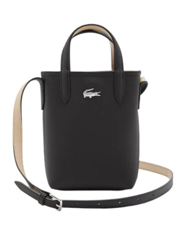 Anna Hobo Cross Bag Black - LACOSTE - BALAAN 1