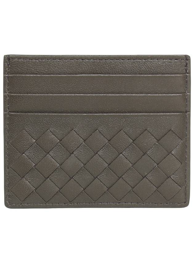 Intrecciato Lambskin Card Wallet Grey - BOTTEGA VENETA - BALAAN 3