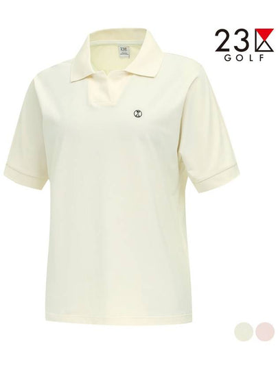 Open Collar Short Sleeve Collar T-Shirt EN2LTS031 - 23KU - BALAAN 2