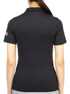 Women's Golf Logo Short Sleeve PK Shirt Black - HYDROGEN - BALAAN 5