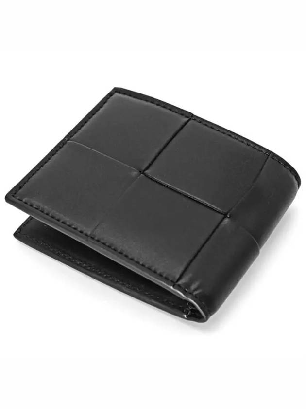 Men's Intrecciato Half Wallet Black - BOTTEGA VENETA - BALAAN 3