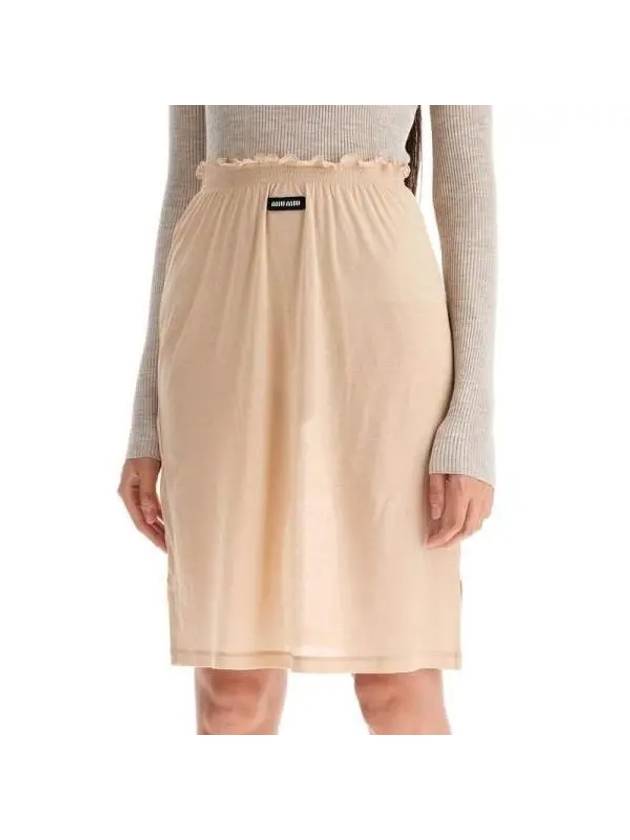 Logo Patch Jersey Skirt MJD192 13VO F0770 B0111228536 - MIU MIU - BALAAN 5