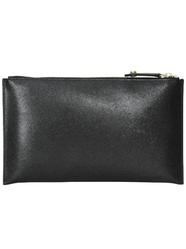 leather zipper clutch black - VIVIENNE WESTWOOD - BALAAN.