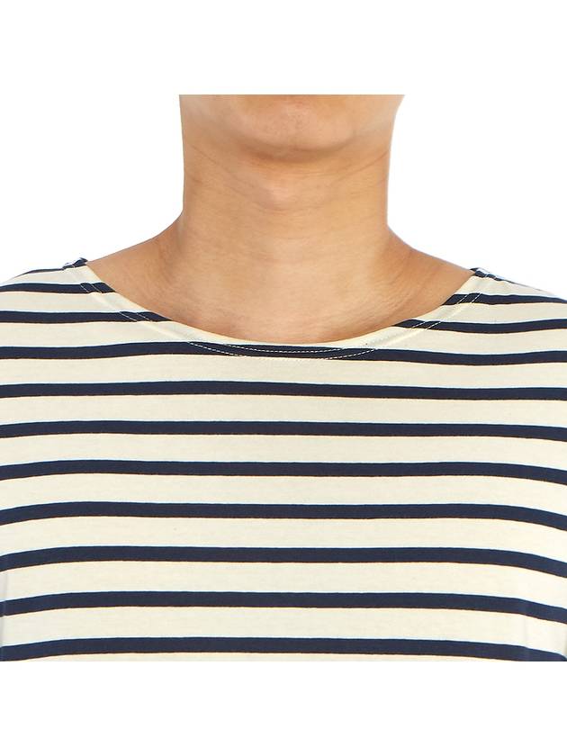 Minquiers Modern Stripe Long Sleeve T-Shirt Ecru Marine - SAINT JAMES - BALAAN 9