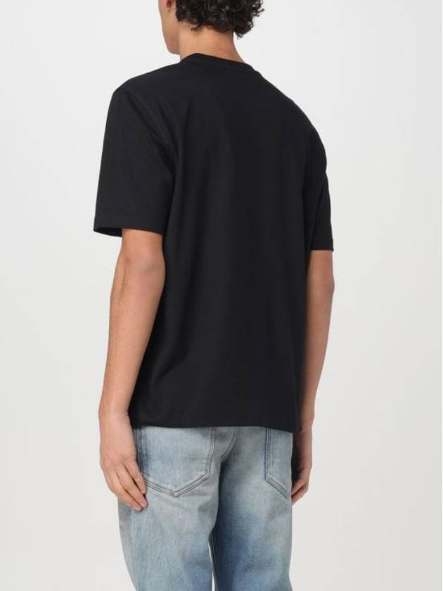 Embossed Oval D Short Sleeve T-Shirt Black - DIESEL - BALAAN 3