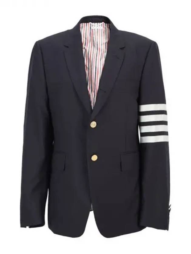 Plain Weave Suiting 4 Bar Classic Sport Jacket Jacket Navy - THOM BROWNE - BALAAN 2