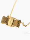 Women's Vara Bow Pendant Necklace Gold - SALVATORE FERRAGAMO - BALAAN 2