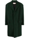 Notched Lapel Single Breasted Single Coat Green - MARNI - BALAAN 1