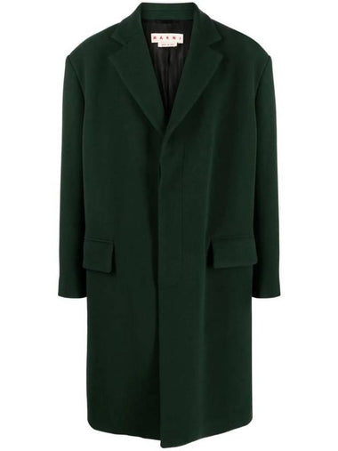 Notched Lapel Single Breasted Single Coat Green - MARNI - BALAAN 1