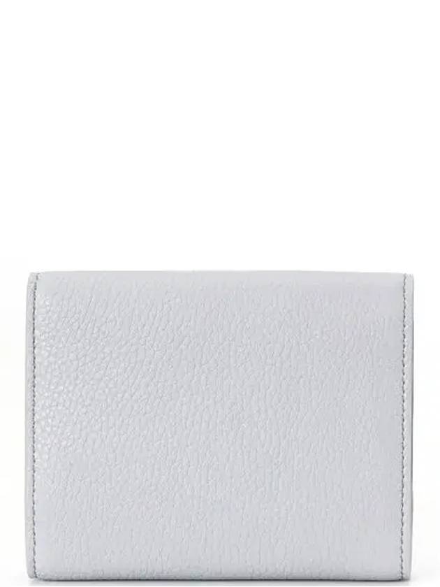 Logo Leather Tri-fold Half Wallet Cornflower - MIU MIU - BALAAN 4