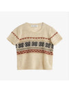 fairisle knitted cropped T shirt W2243KSF - OUR LEGACY - BALAAN 3