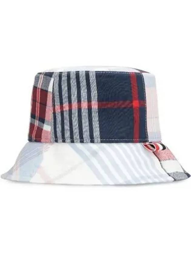 Patchwork Check Bucket Hat - THOM BROWNE - BALAAN 4