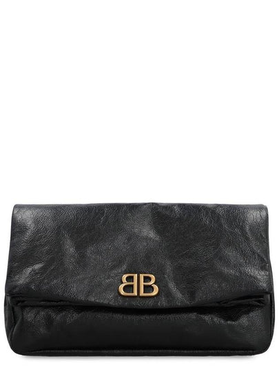 24 ss leather clutch WITH FRONTAL BB monogram 7861982AAR81000 B0651092328 - BALENCIAGA - BALAAN 2